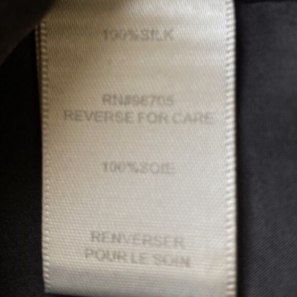 Rebecca Taylor Dress Size 6 Gray 100% Silk Scoop Neck Ruffle Mini - Picture 6 of 7